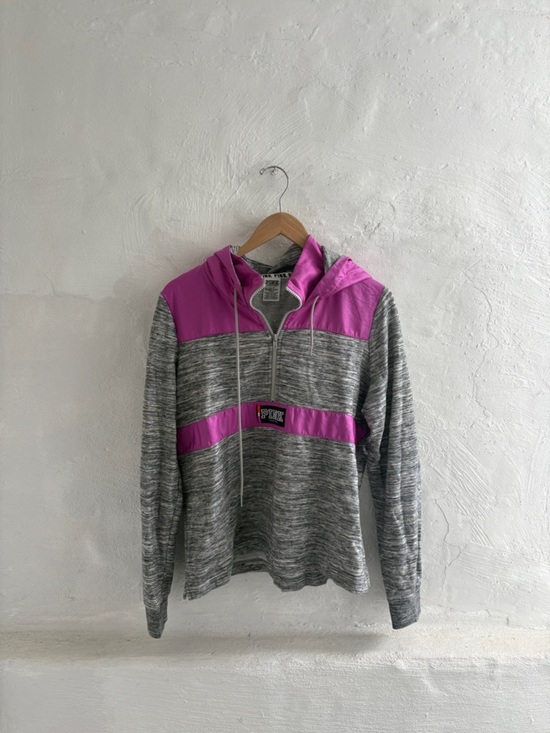PINK Victoria's Secret Sweaters - PINK Victoria’s Secret Quarter Zip Hoodie woman’s size large
